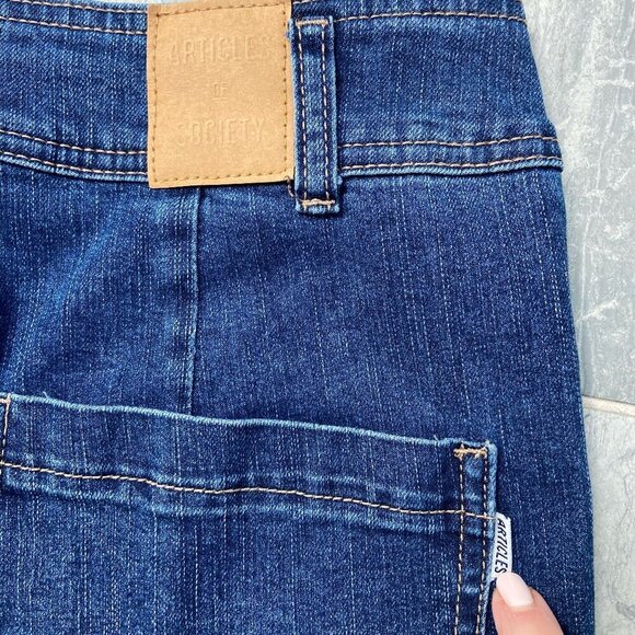 Articles of Society Carine High Rise Wide Leg Relaxed Fit Raw Hem Jeans Size 26 - Picture 6 of 13